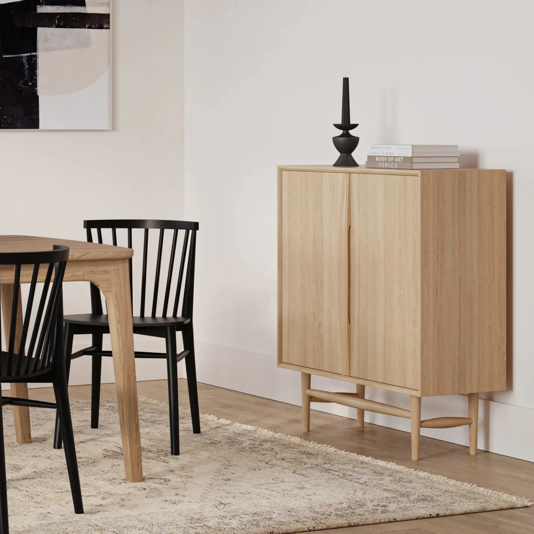 Plumas 37.5" - 57.25" Extendable Dining Table - White Oak