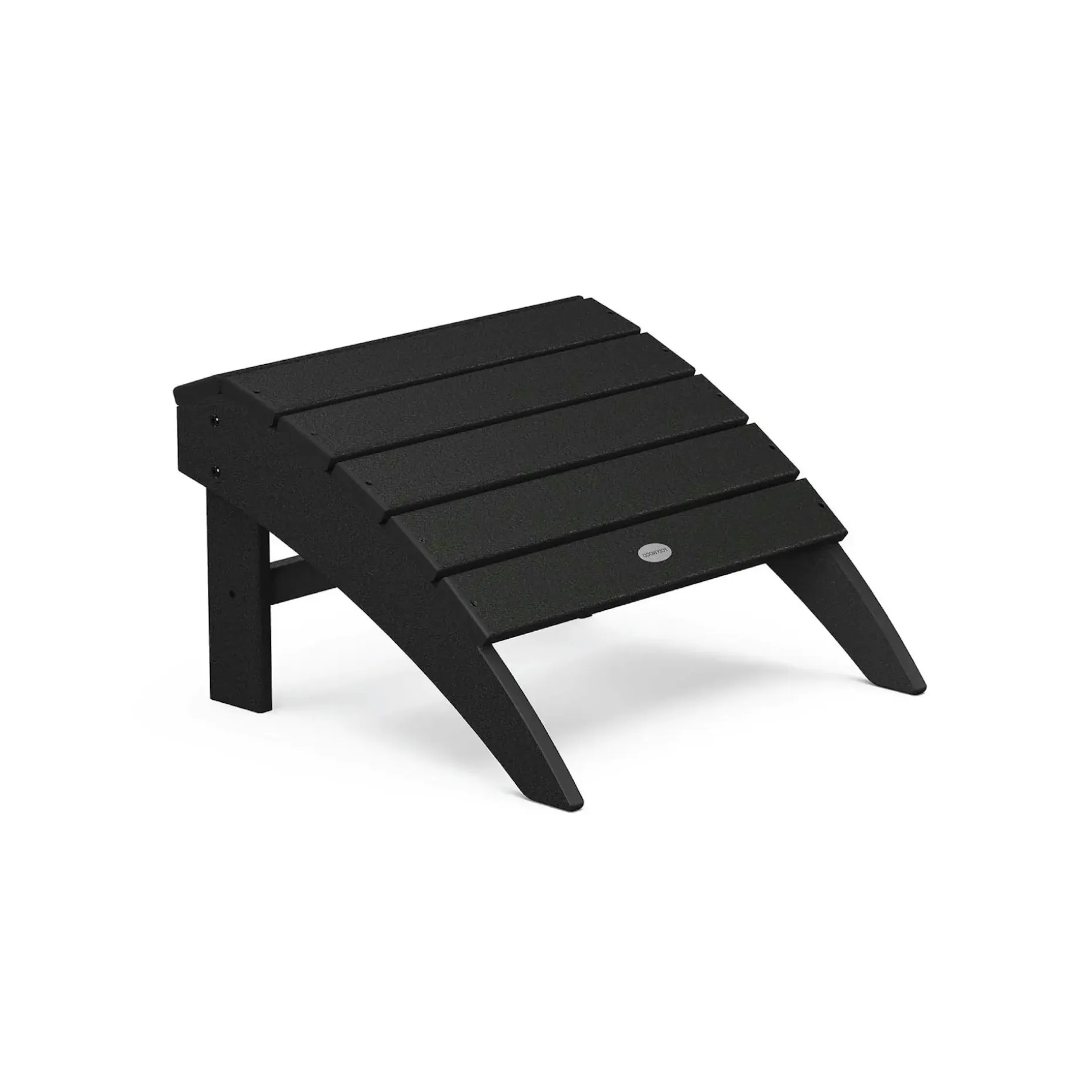 Polywood® 20.5" Outdoor Ottoman - Black