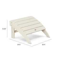 Polywood® 20.5" Outdoor Ottoman - Sand