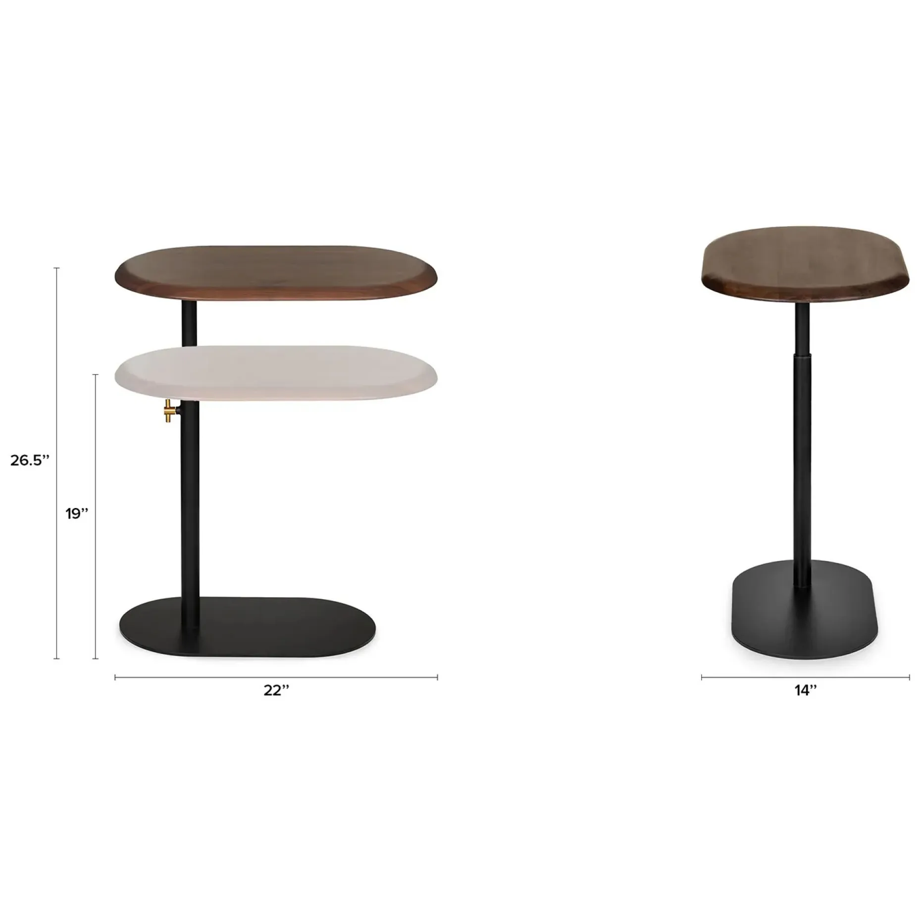 Portima C Side Table - Walnut