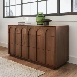 Prima 6-Drawer Double Dresser - Walnut