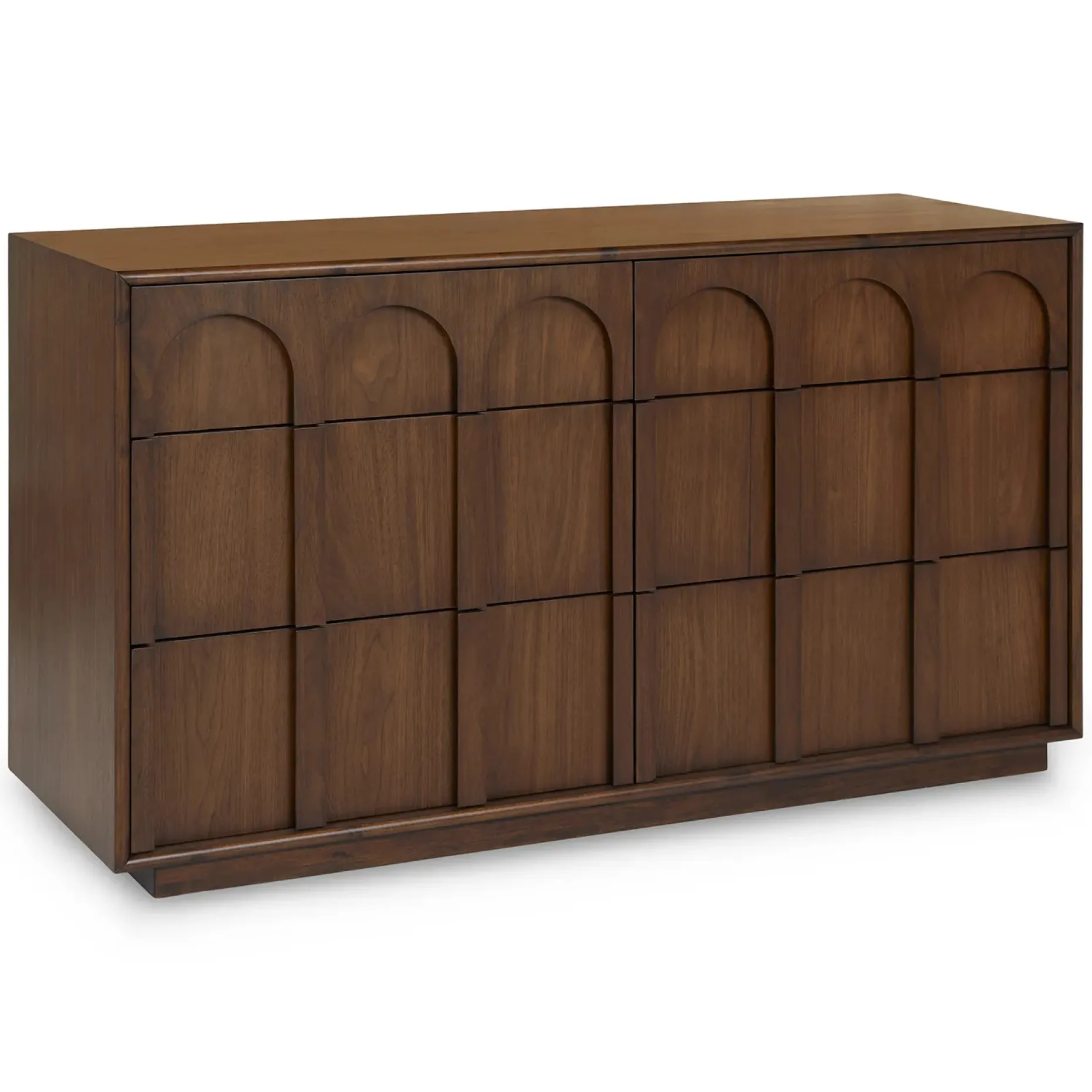 Prima 6-Drawer Double Dresser - Walnut