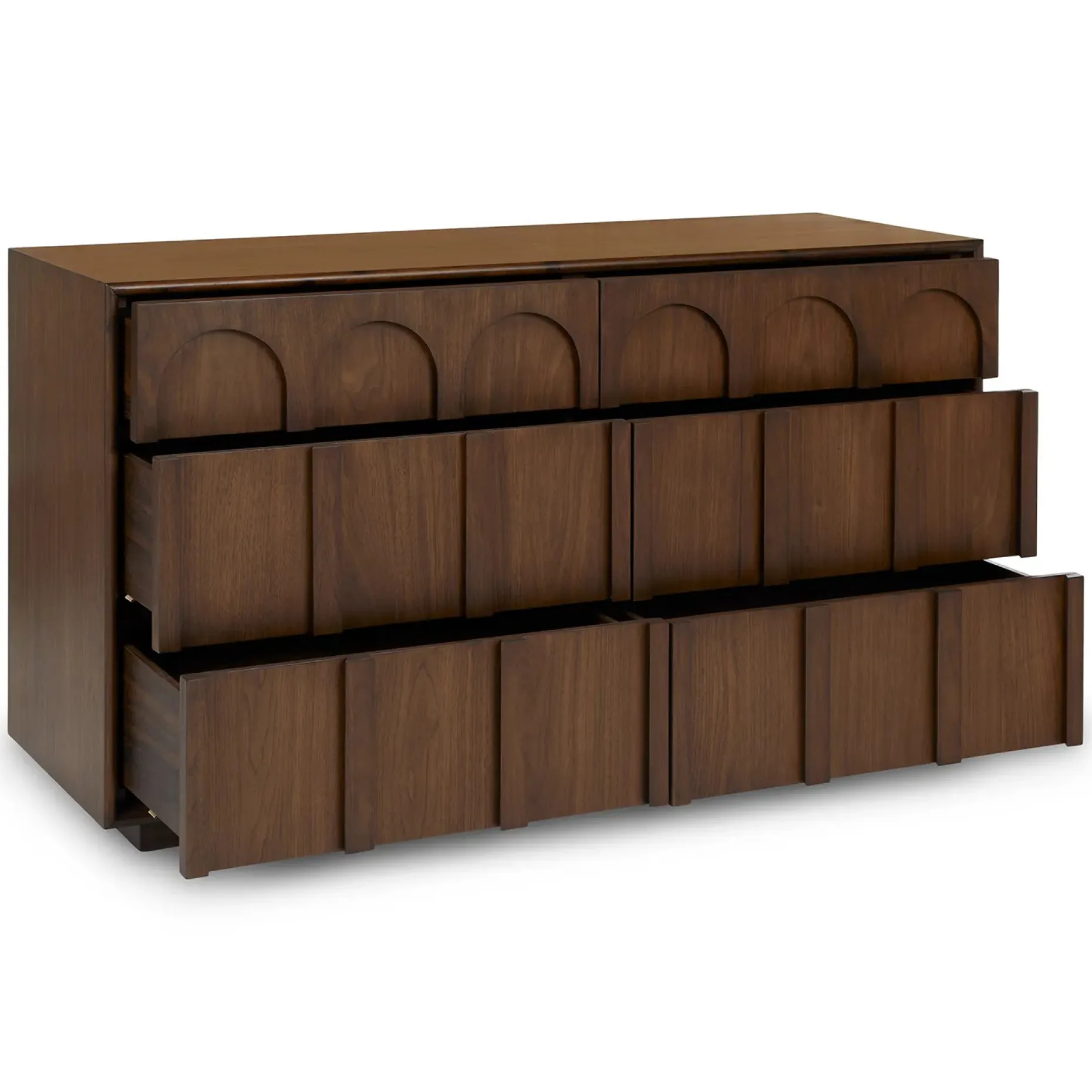 Prima 6-Drawer Double Dresser - Walnut
