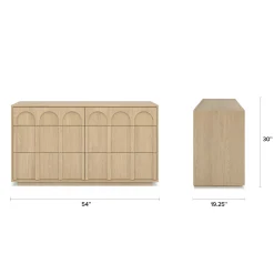 Prima 6-Drawer Double Dresser - White Oak