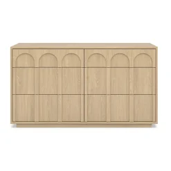Prima 6-Drawer Double Dresser - White Oak
