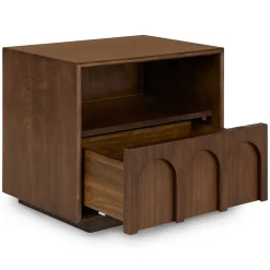 Prima 1-Drawer Nightstand - Walnut
