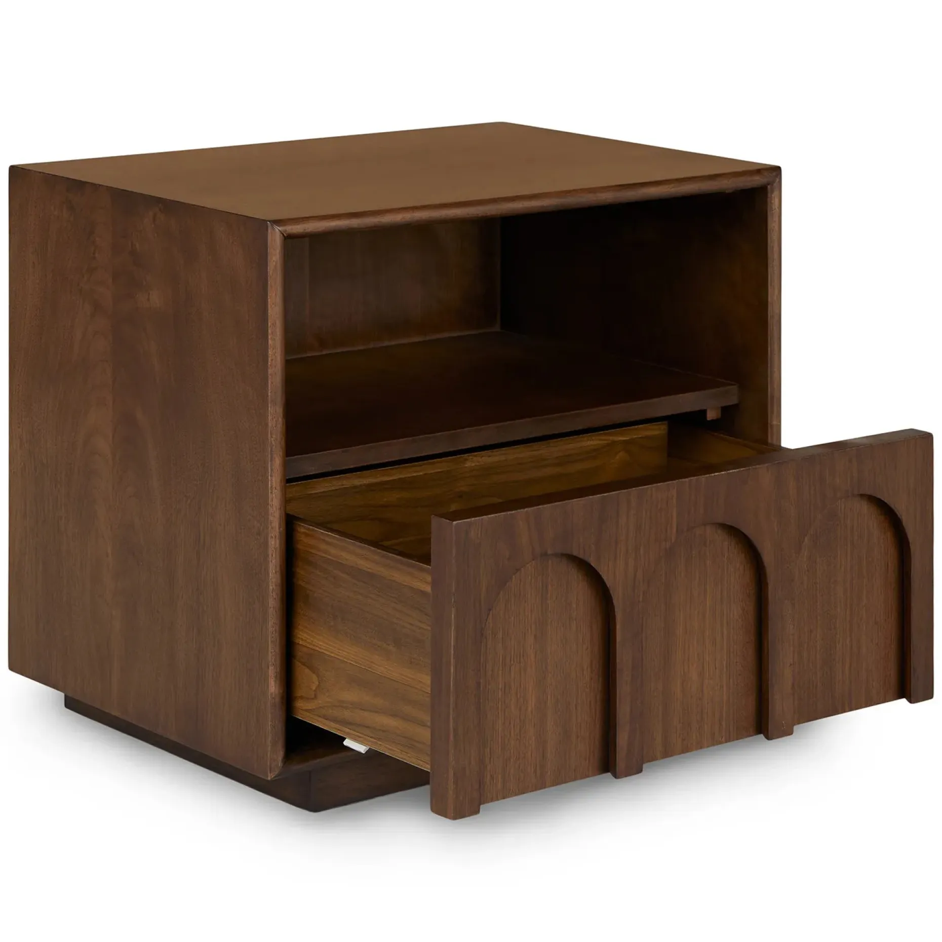 Prima 1-Drawer Nightstand - Walnut