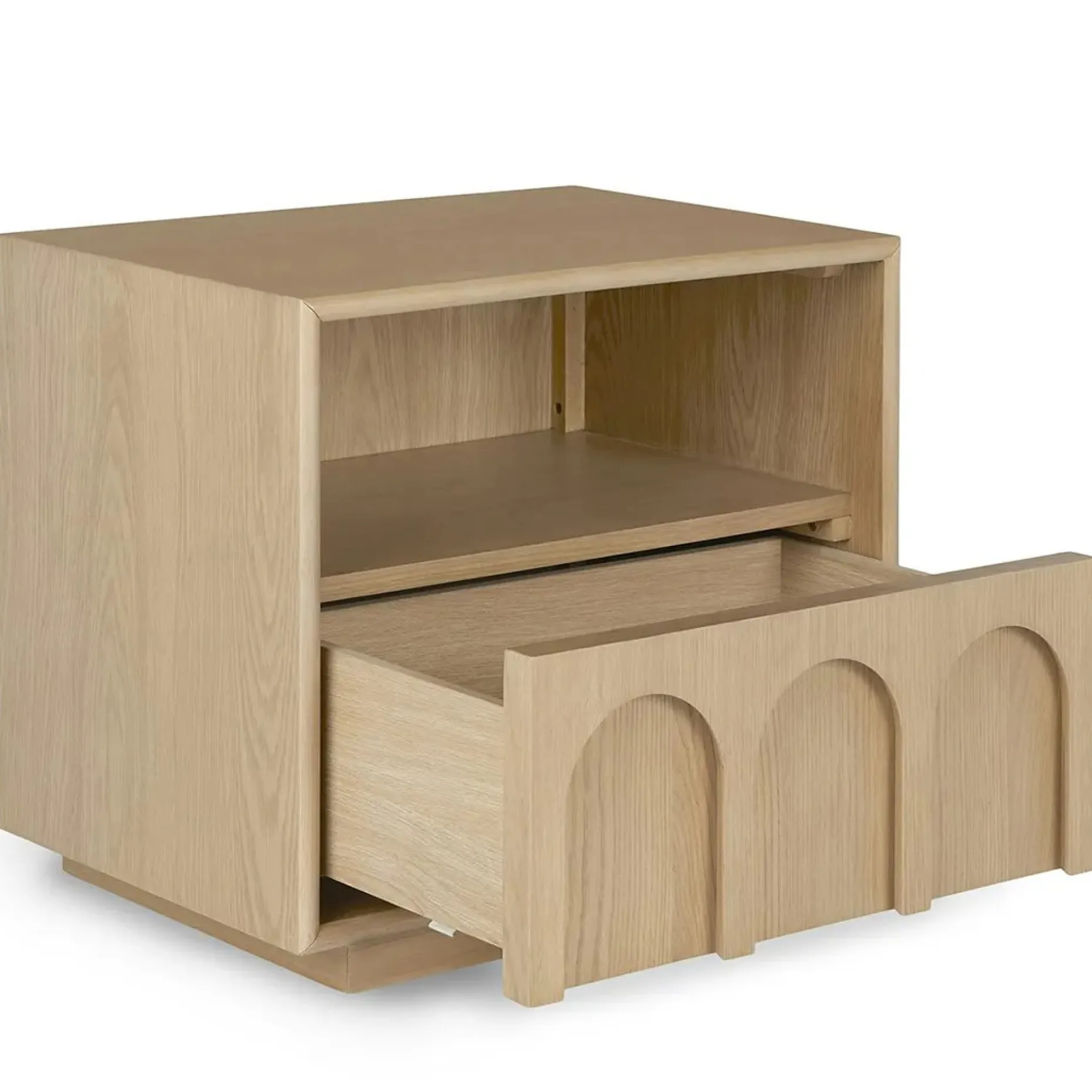 Prima 1-Drawer Nightstand - White Oak