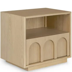 Prima 1-Drawer Nightstand - White Oak