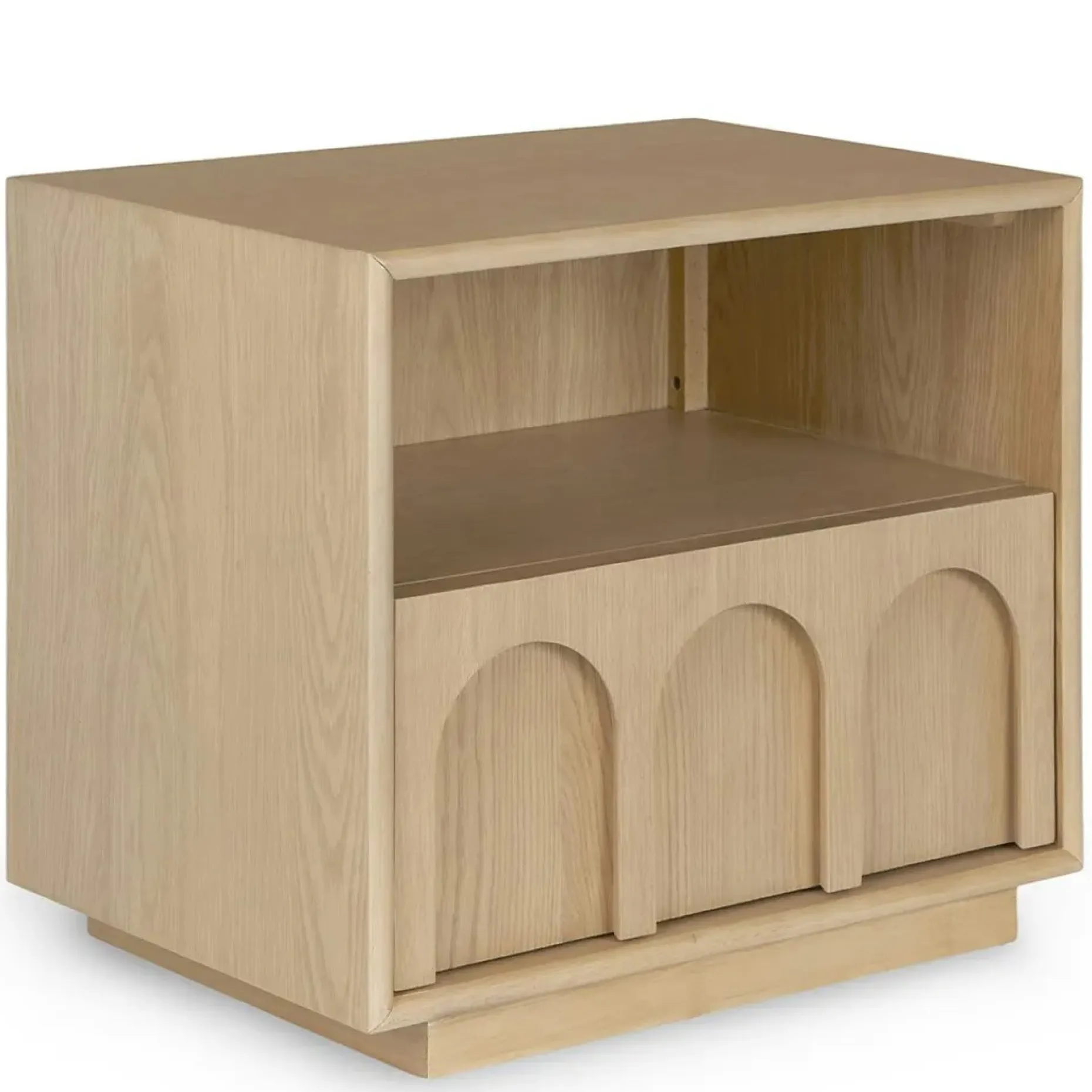 Prima 1-Drawer Nightstand - White Oak