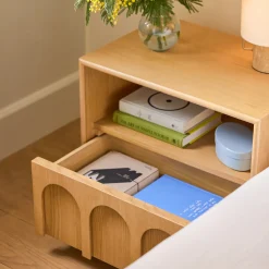 Prima 1-Drawer Nightstand - White Oak