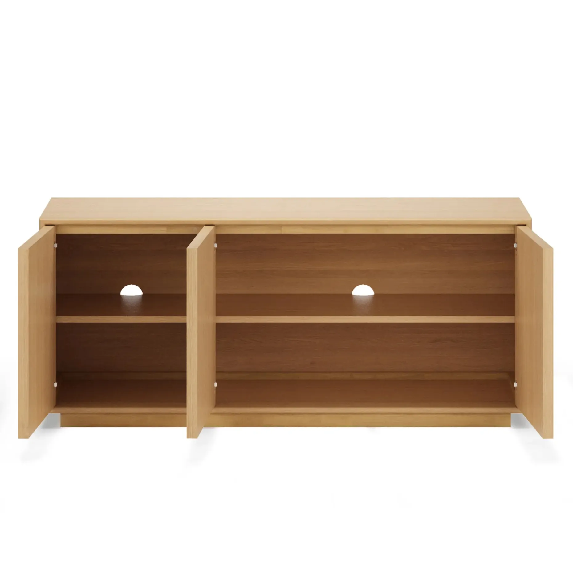 Prima 55.5" Media Unit - White Oak