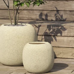 Pursl Medium Indoor/Outdoor Planter - Sandstone