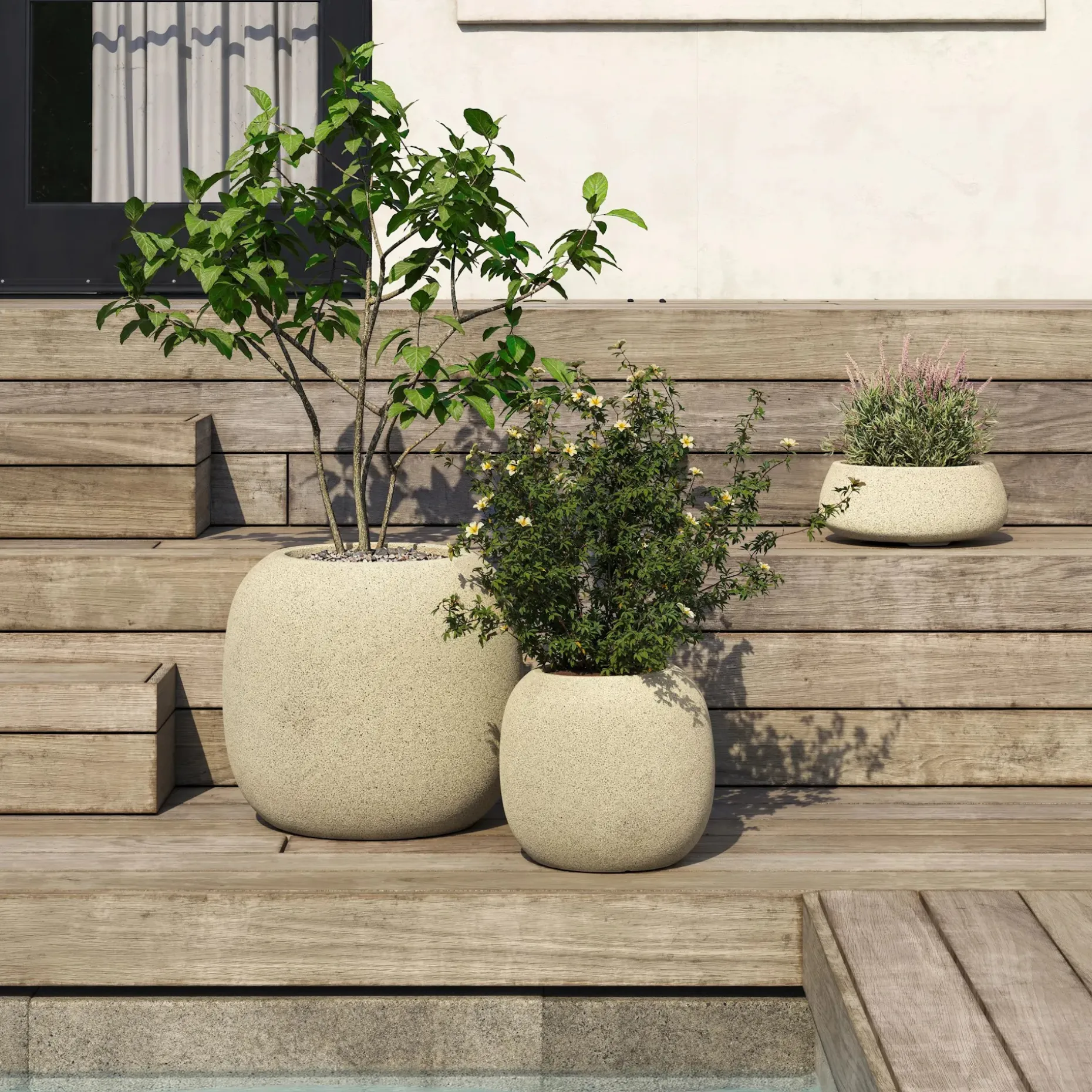 Pursl Medium Indoor/Outdoor Planter - Sandstone