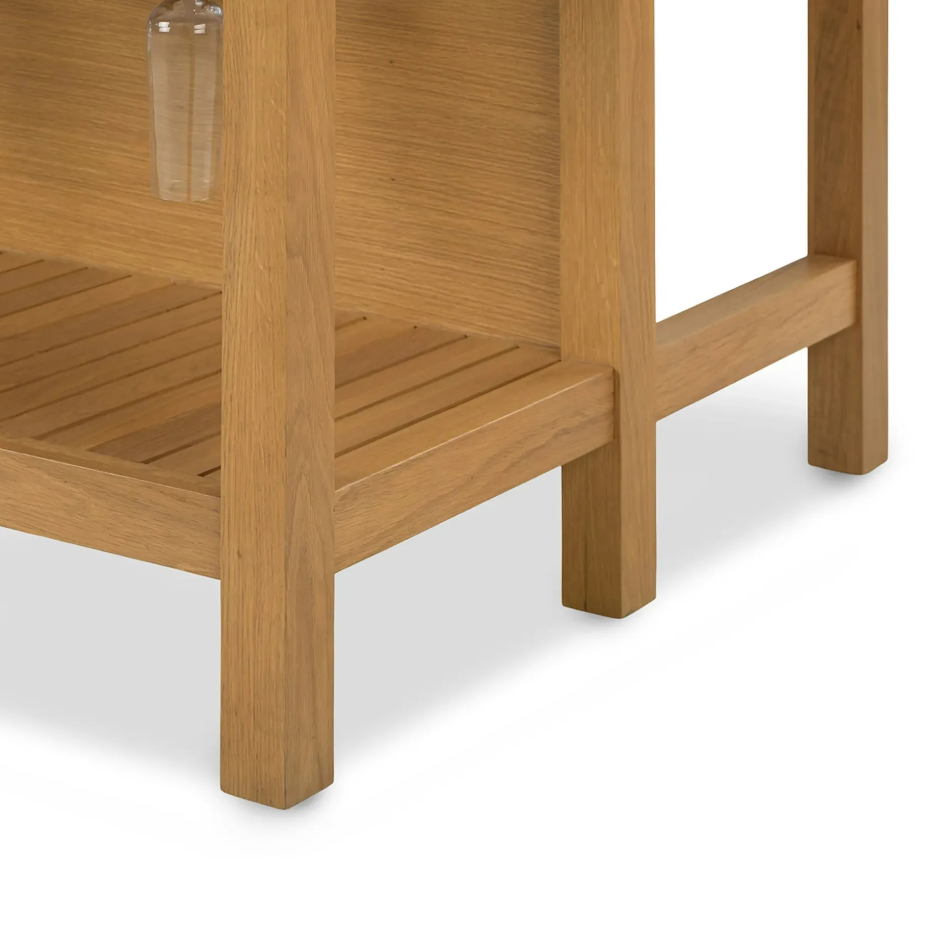Quincy 57.5" Kitchen Island - Oak