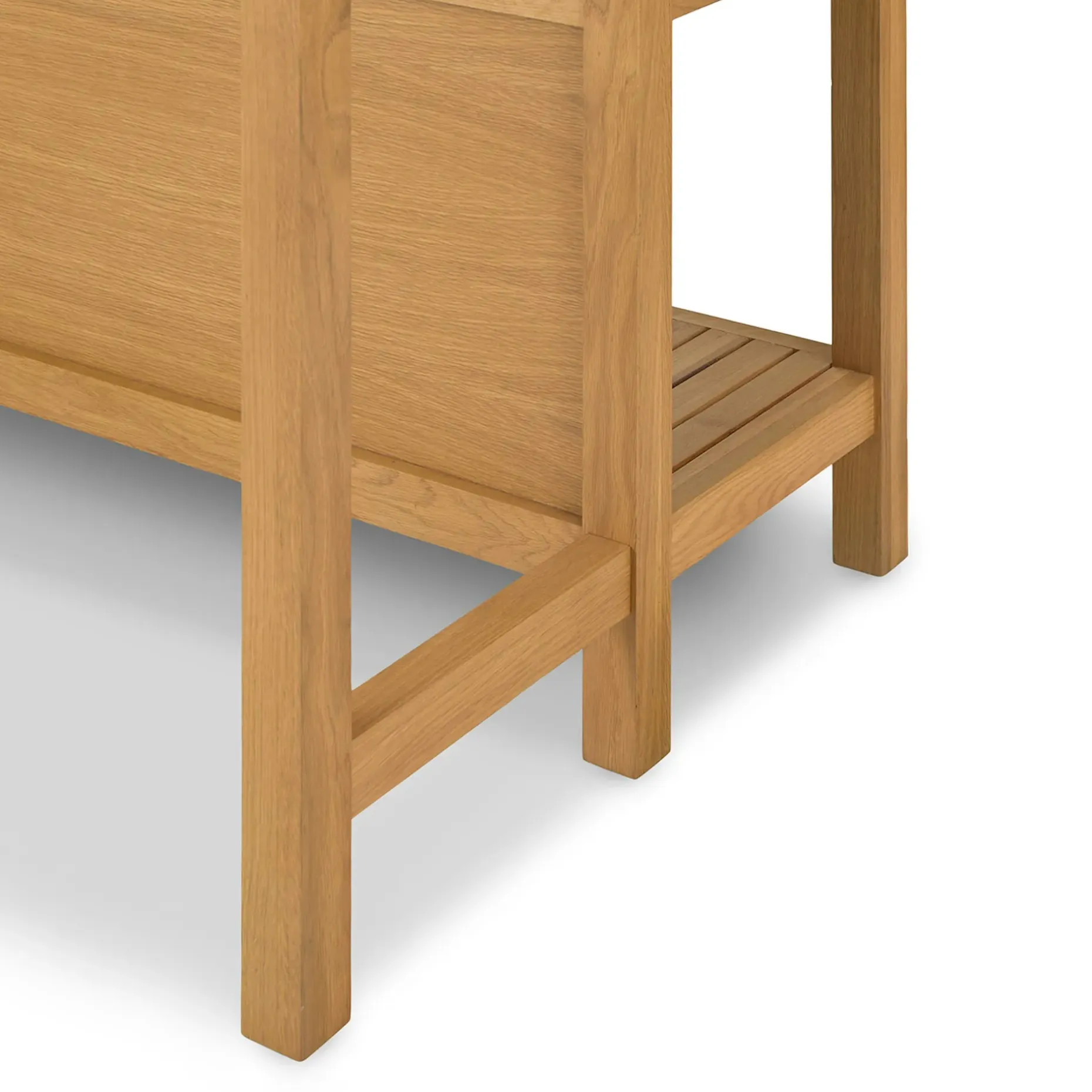 Quincy 57.5" Kitchen Island - Oak
