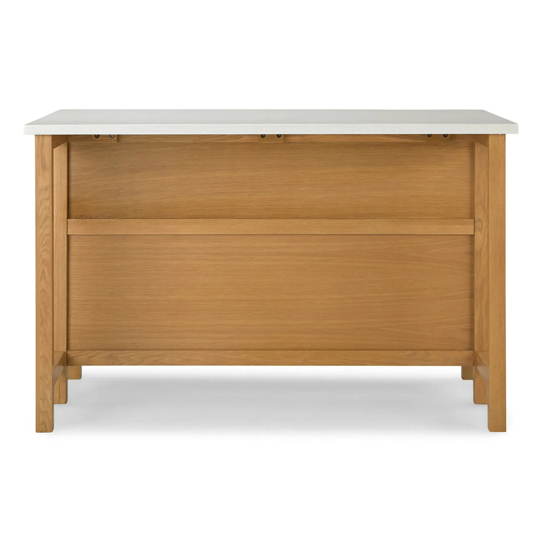 Quincy 57.5" Kitchen Island - Oak