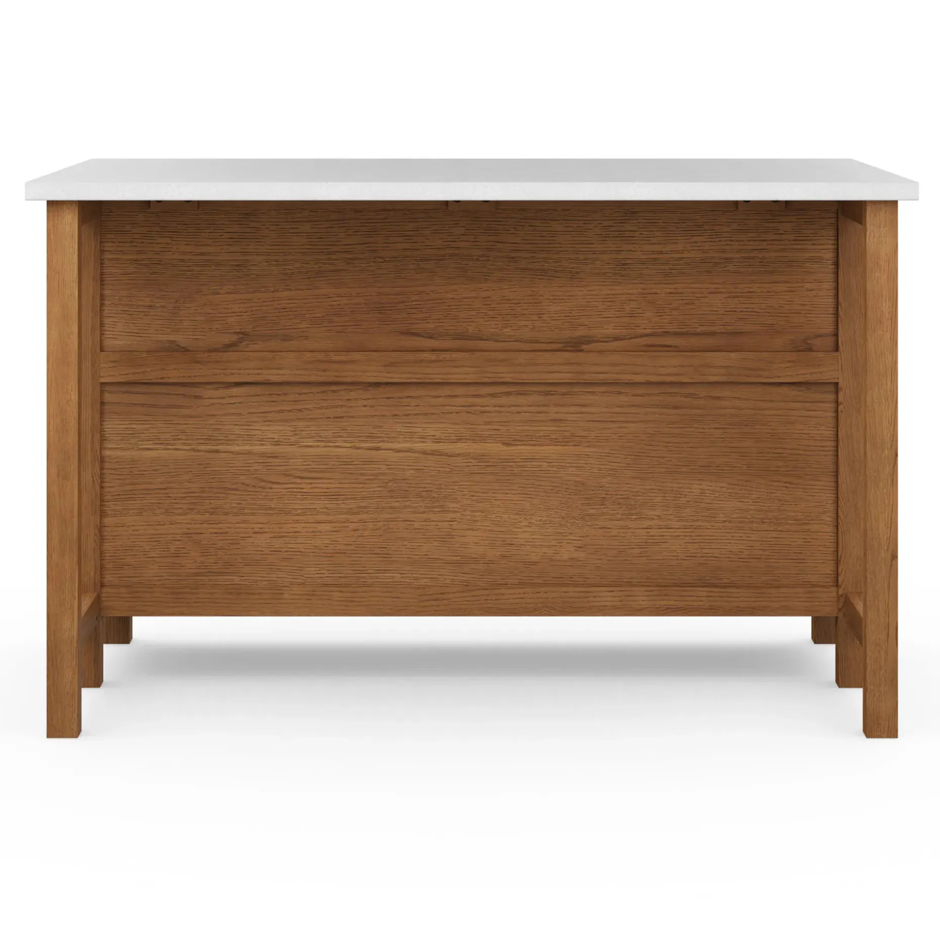 Quincy 57.5" Kitchen Island - Smoked Oak