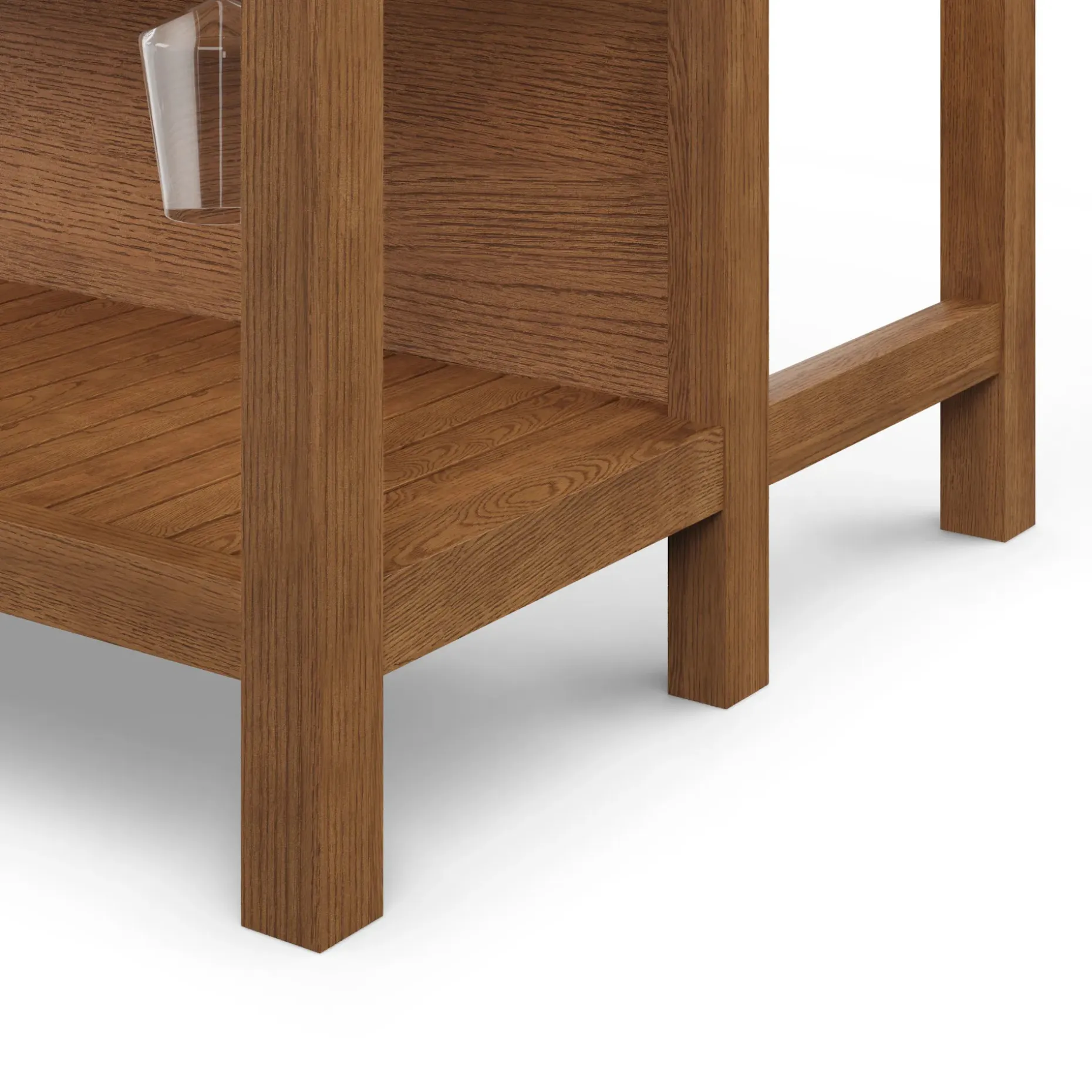 Quincy 57.5" Kitchen Island - Smoked Oak