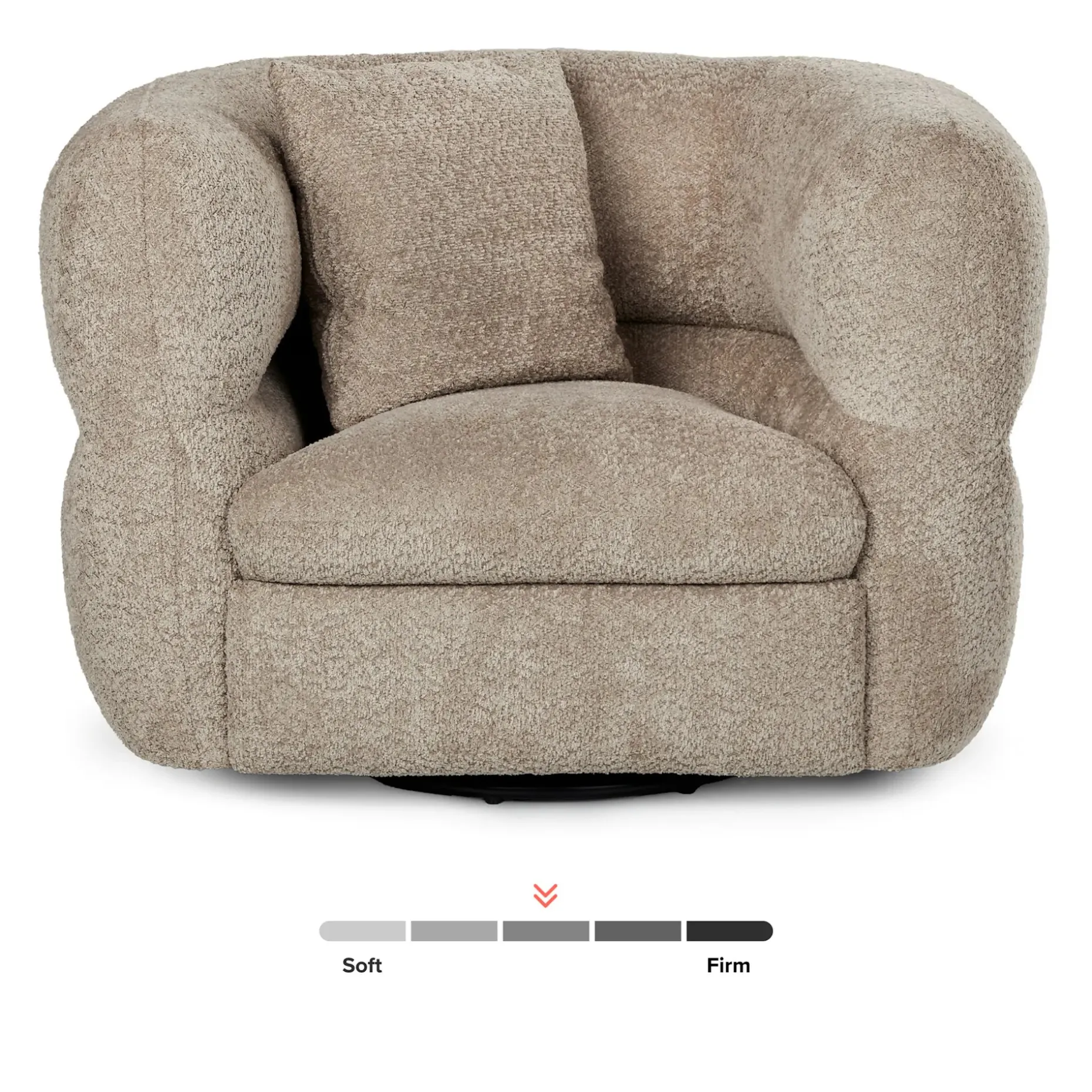 Quinn 40.5" Swivel Lounge Chair - Nouna Mushroom