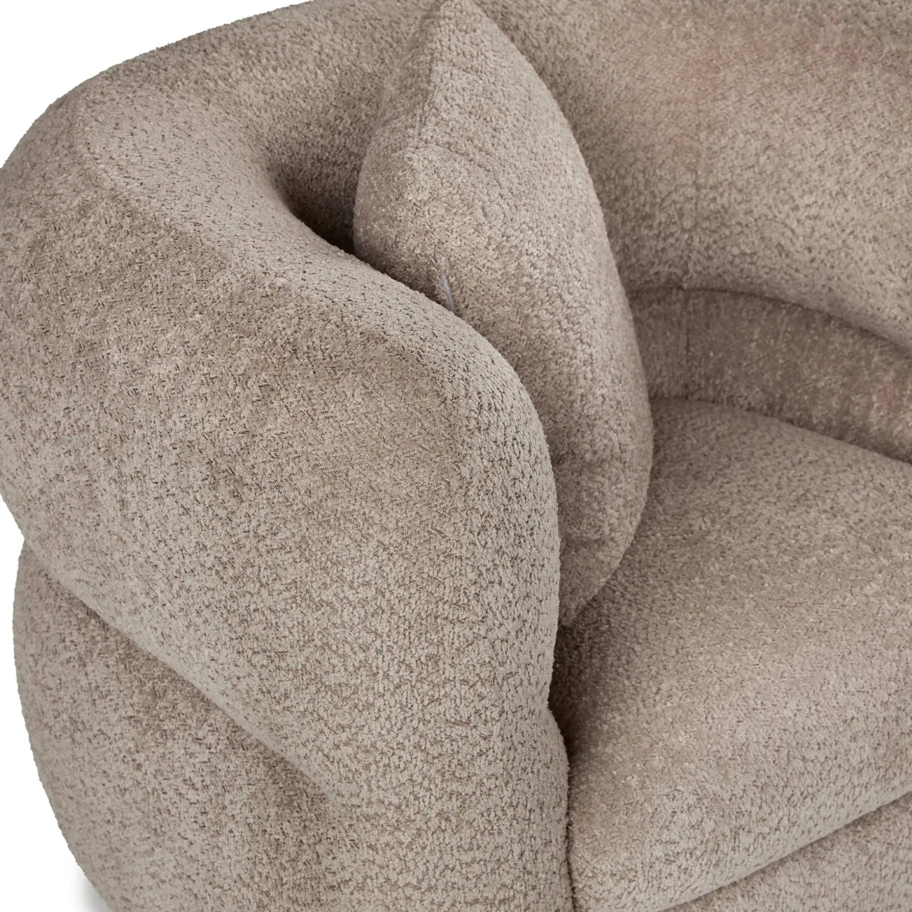 Quinn 40.5" Swivel Lounge Chair - Nouna Mushroom