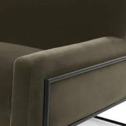 Regis 33" Velvet Lounge Chair - Juniper Green