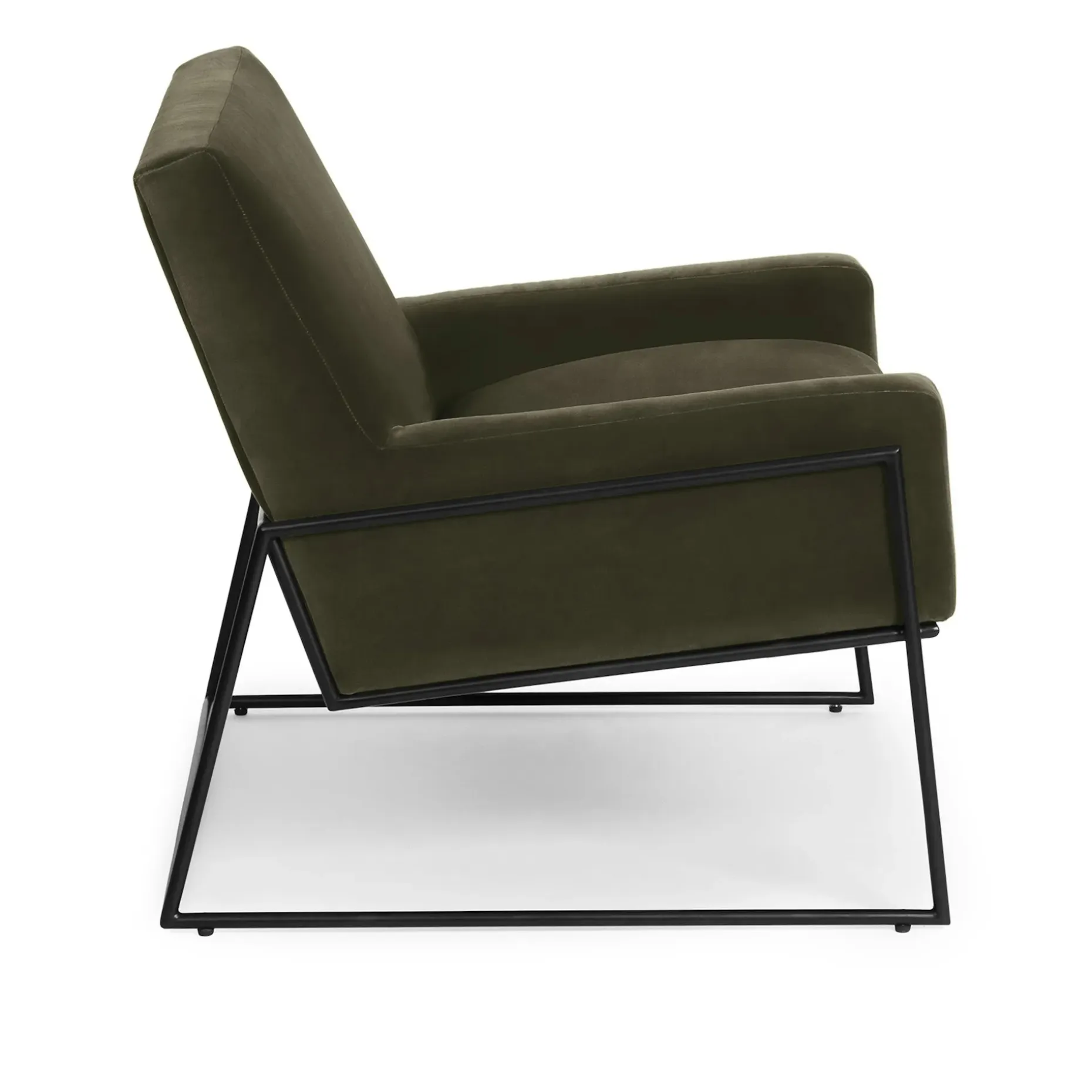 Regis 33" Velvet Lounge Chair - Juniper Green