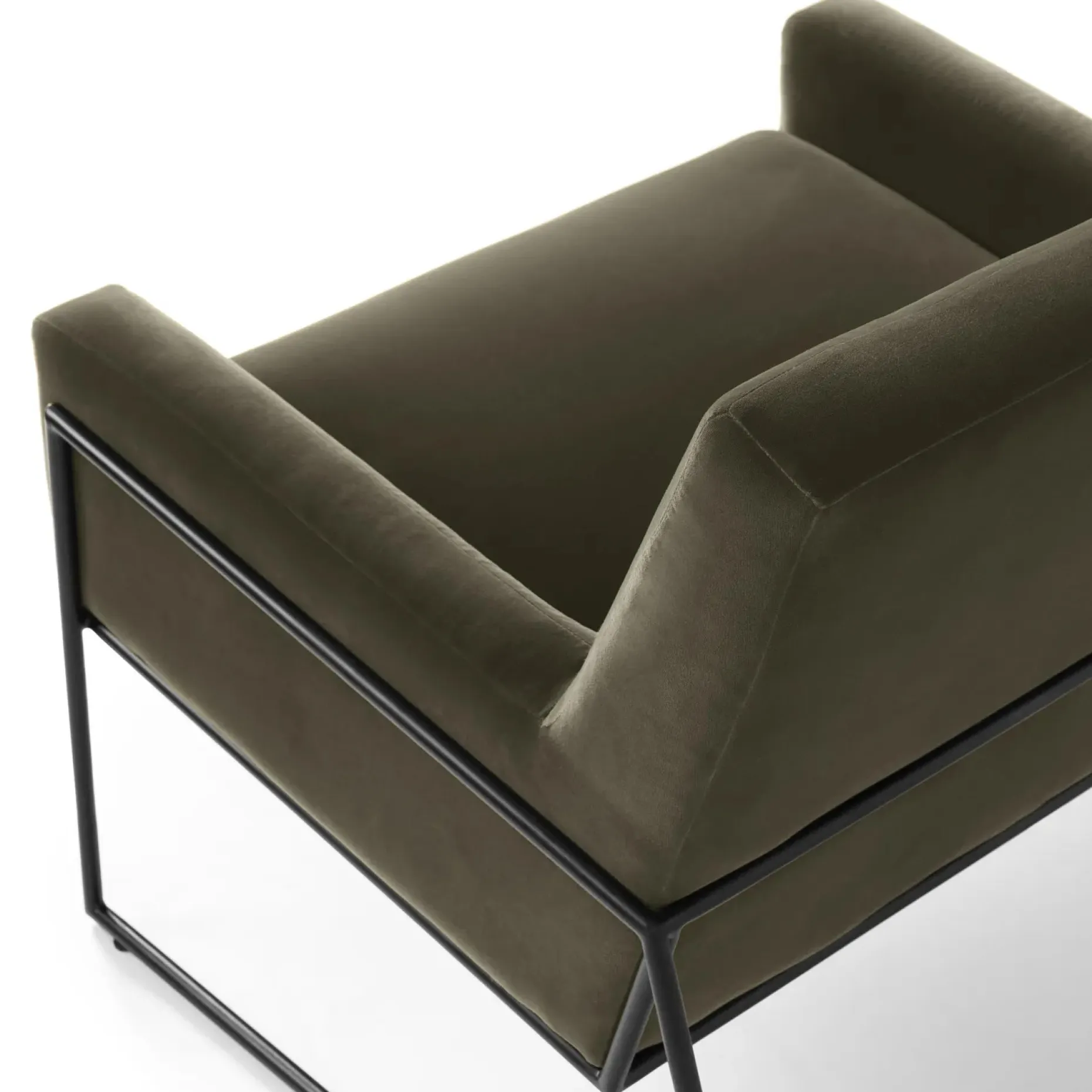 Regis 33" Velvet Lounge Chair - Juniper Green