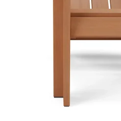 Rena Outdoor Adirondack Chair Set - Natural Eucalyptus