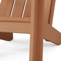 Rena Outdoor Adirondack Chair Set - Natural Eucalyptus