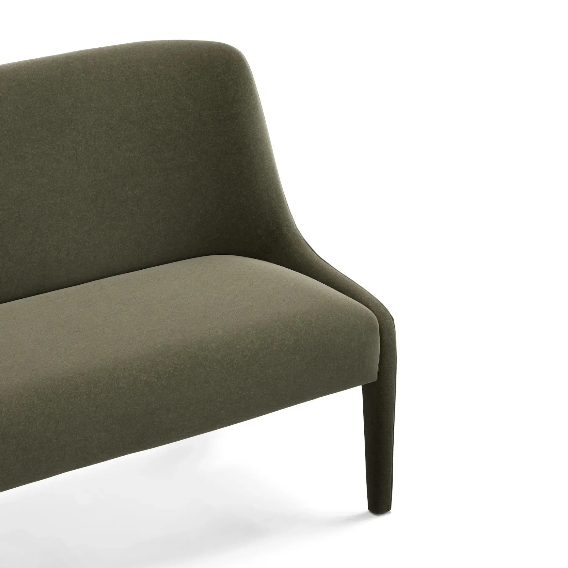 Renee 56" Bench - Felted Green