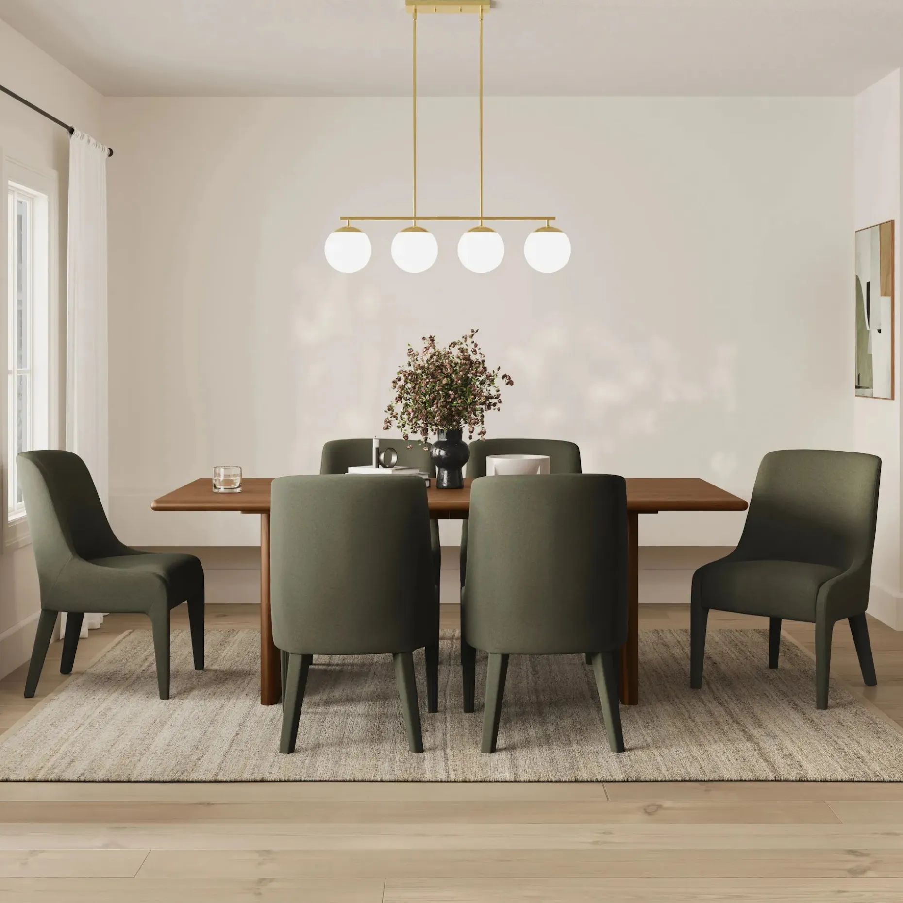Renee Dining Chair - Felted Green
