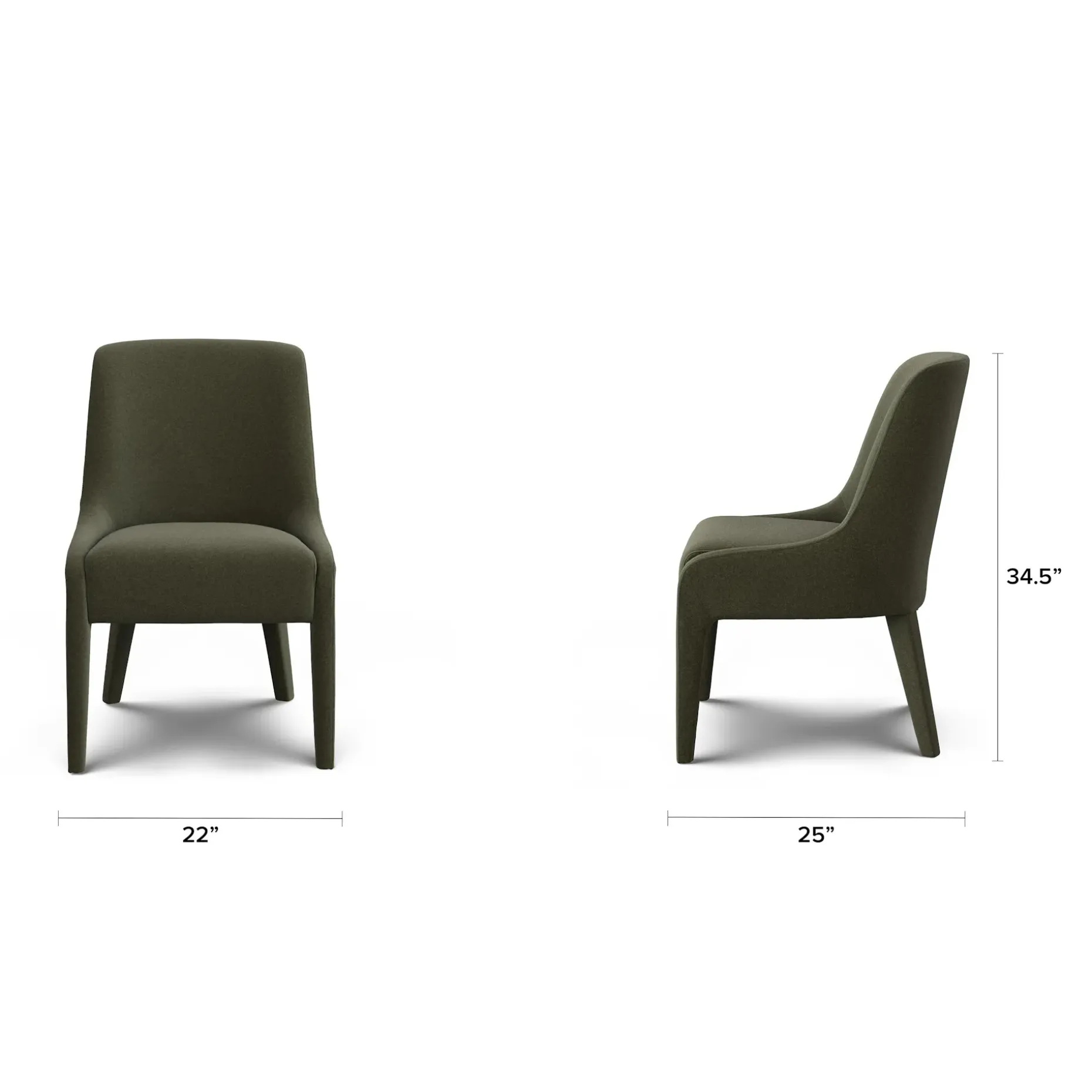 Renee Dining Chair - Felted Green