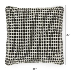 Ren Large Pillow - Black Weave