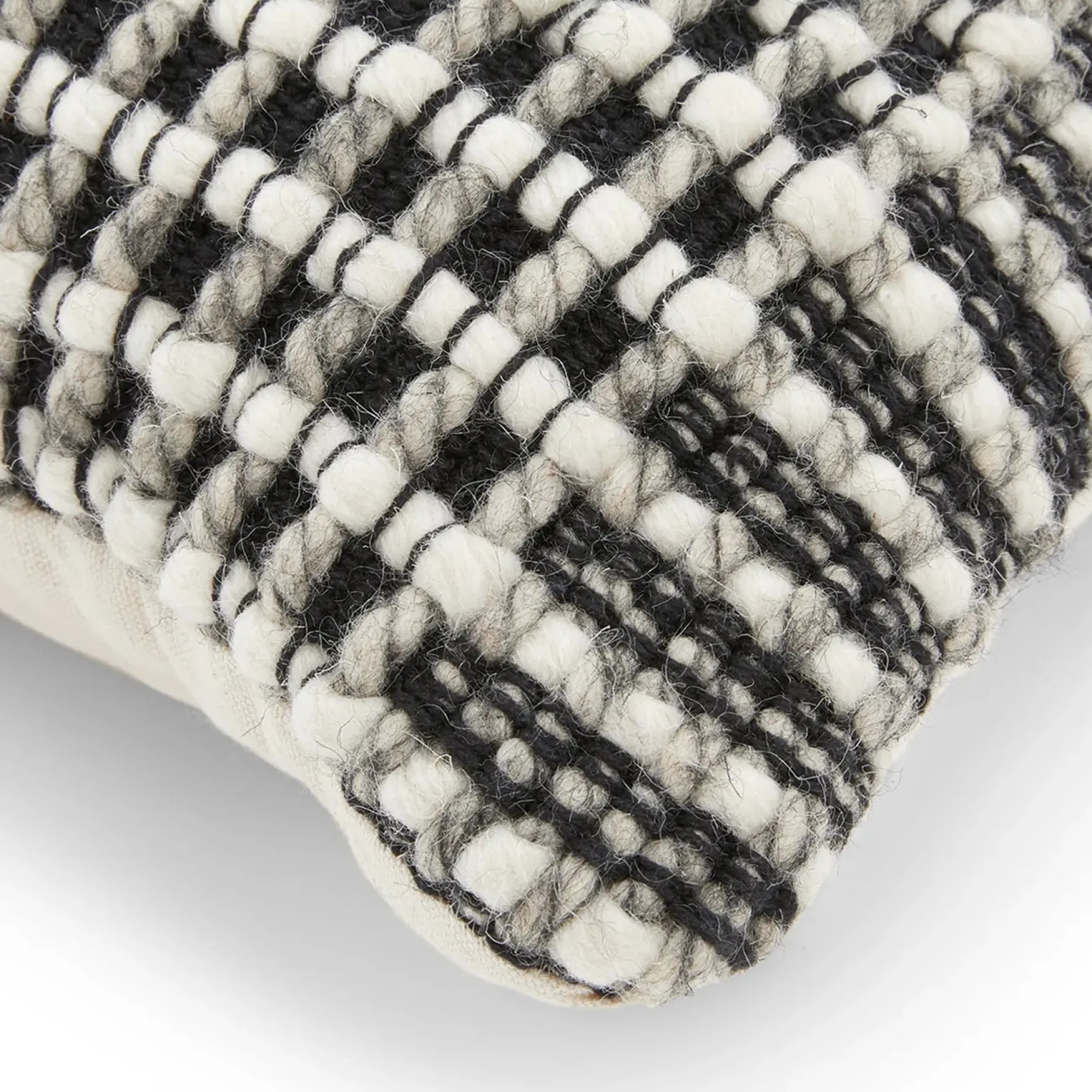 Ren Large Pillow - Black Weave