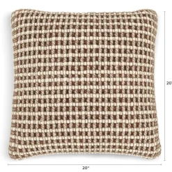 Ren Large Pillow - Brown Weave