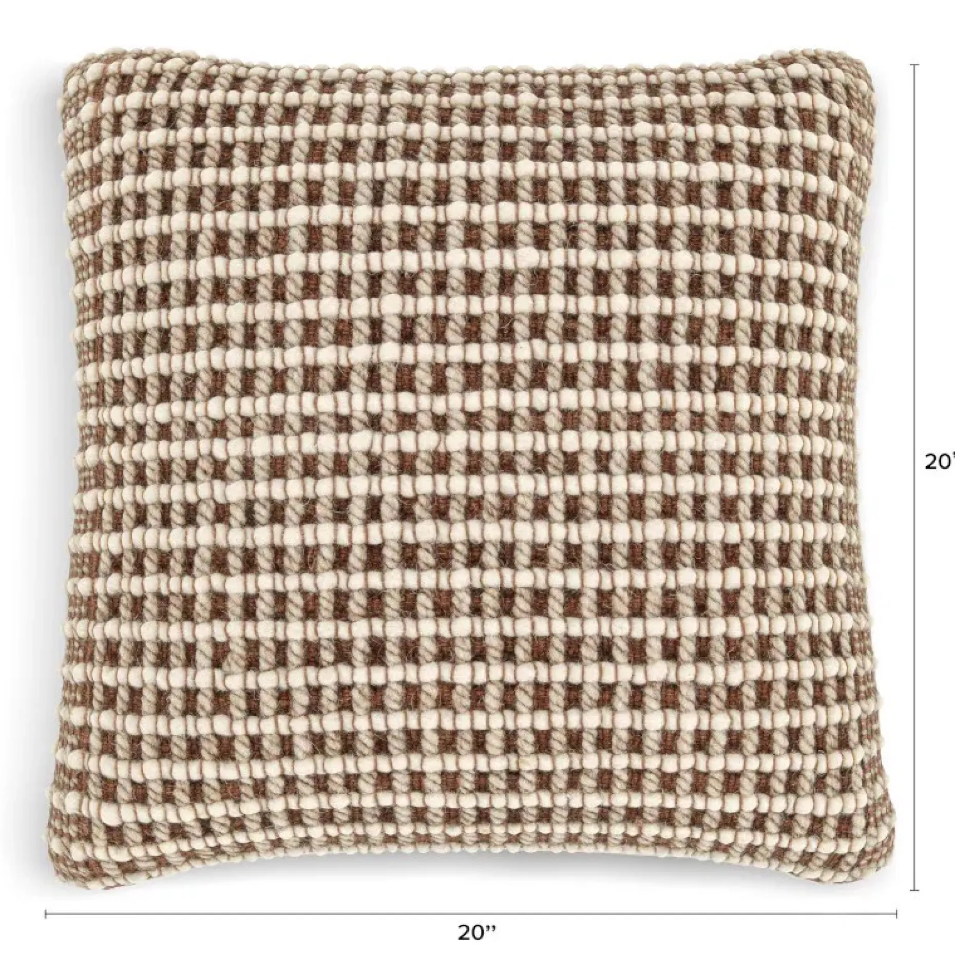 Ren Large Pillow - Brown Weave