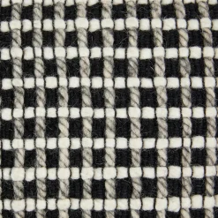 Ren 20" Pouf - Black Weave