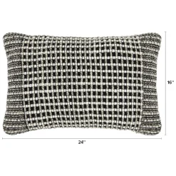 Ren Small Pillow - Black Weave