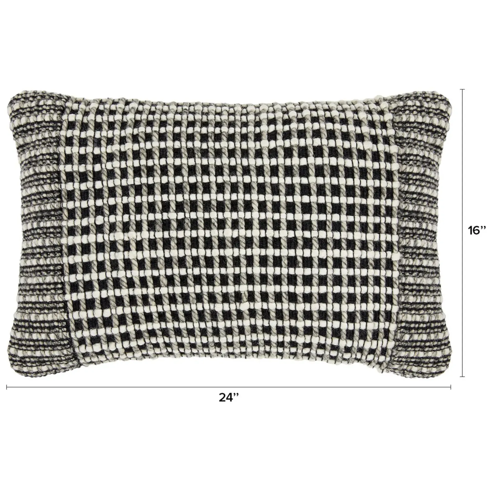 Ren Small Pillow - Black Weave