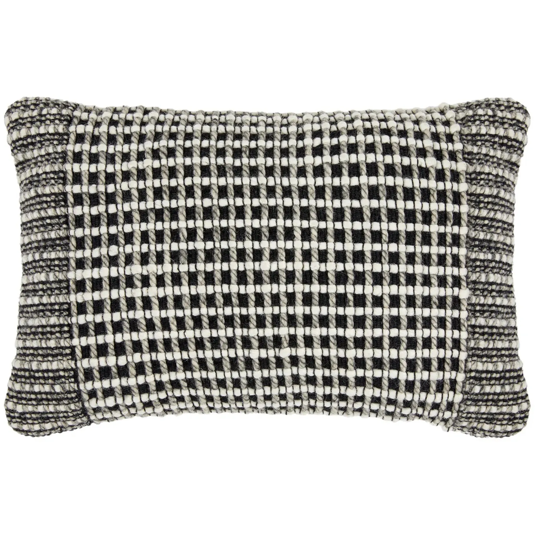 Ren Small Pillow - Black Weave