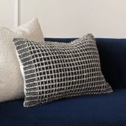 Ren Small Pillow - Black Weave