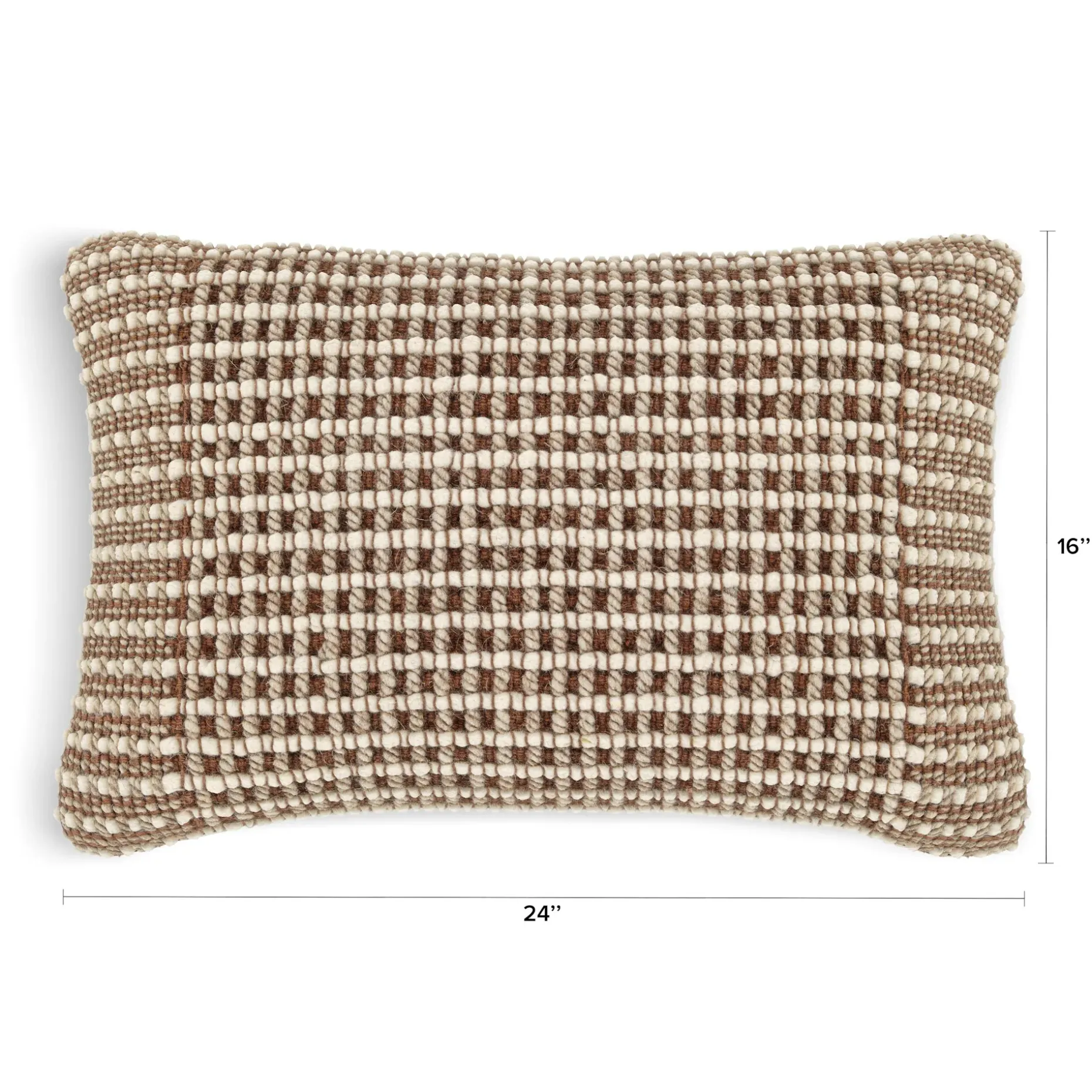 Ren Small Pillow - Brown Weave