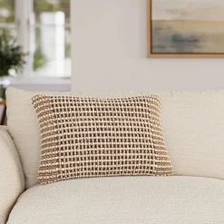 Ren Small Pillow - Brown Weave