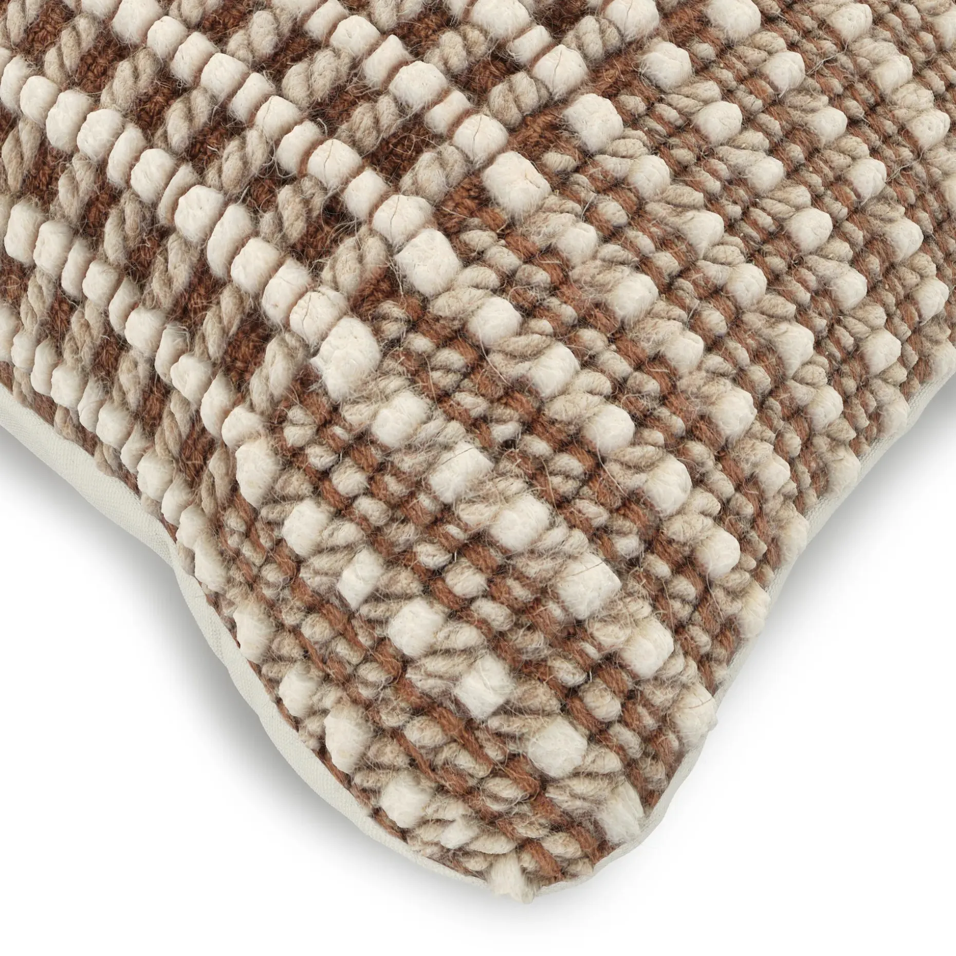 Ren Small Pillow - Brown Weave