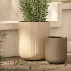 Reya Large Indoor/Outdoor Planter - Limestone Cream