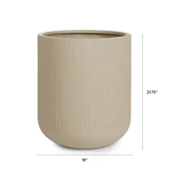 Reya Large Indoor/Outdoor Planter - Limestone Cream