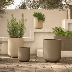 Reya Large Indoor/Outdoor Planter - Limestone Cream
