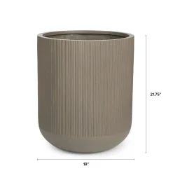 Reya Large Indoor/Outdoor Planter - Concrete Gray