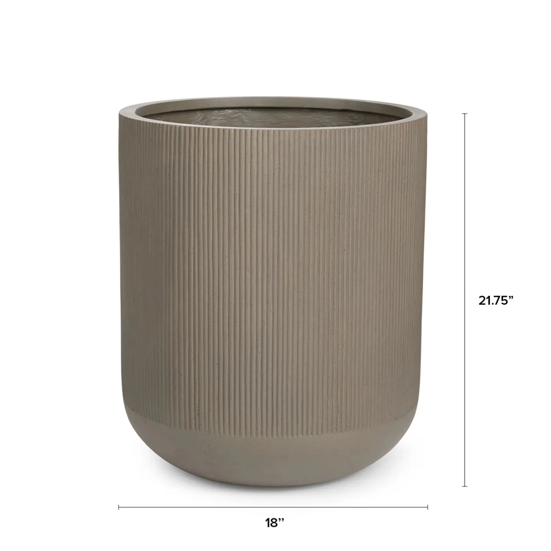 Reya Large Indoor/Outdoor Planter - Concrete Gray